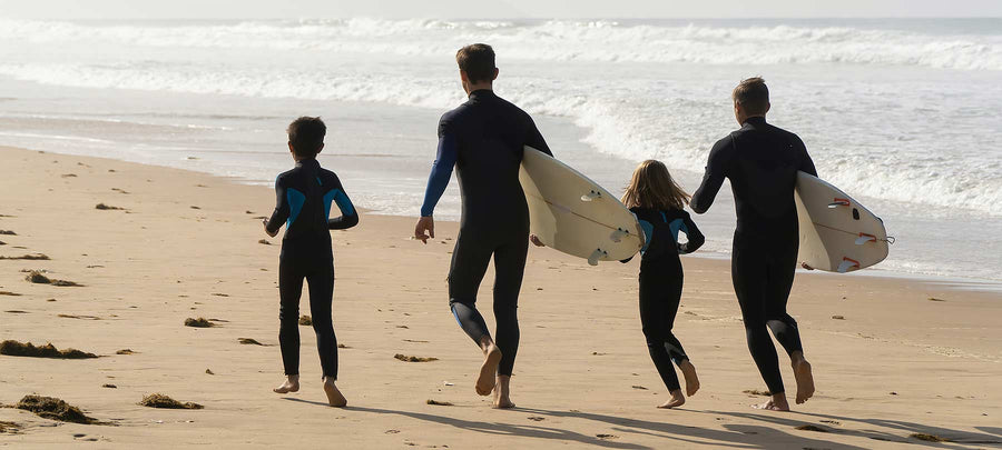 Kids surfing wetsuits