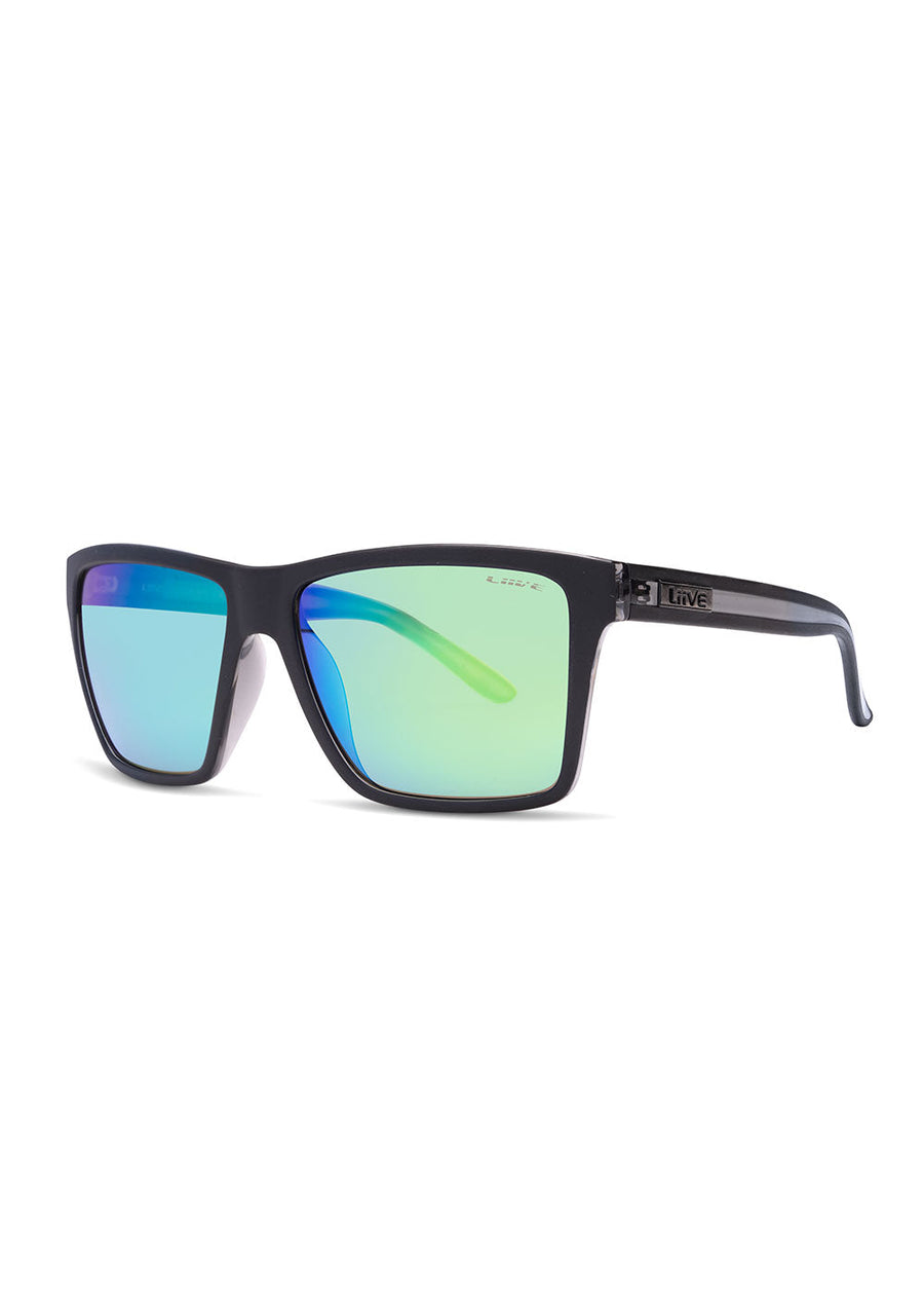Liive Vision Bazza - Mirror Matt Black Sunglasses