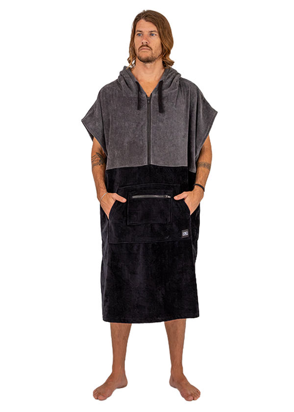 Ocean & Earth Mens Horizon Zipper Hooded Towel