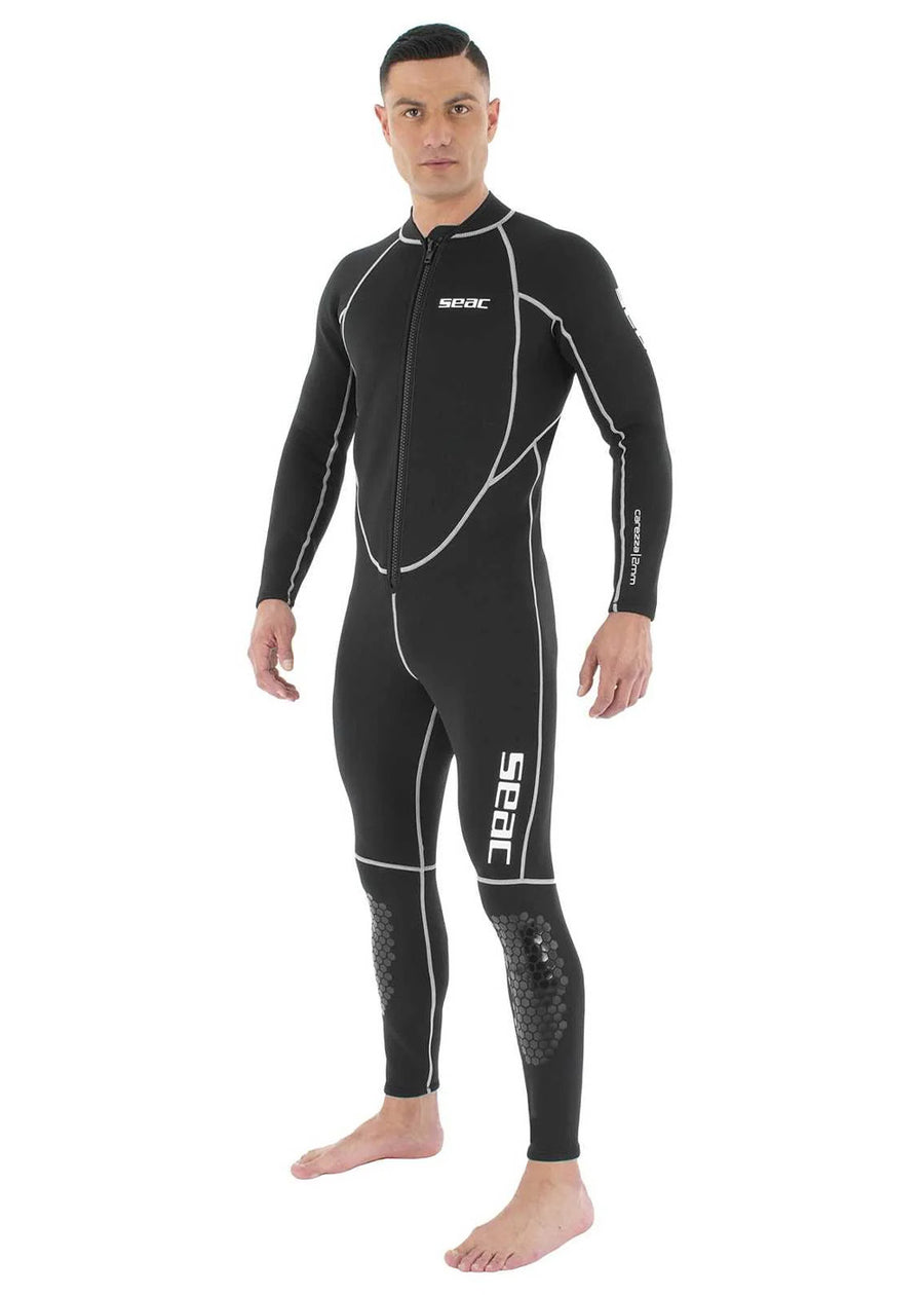Seac Carezza Mens 2mm Front Zip Steamer Wetsuit