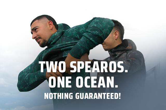 Manolias brothers competitive spearfishing for kingfish