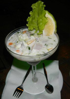 Cook seafood on your boat - Kokoda recipe