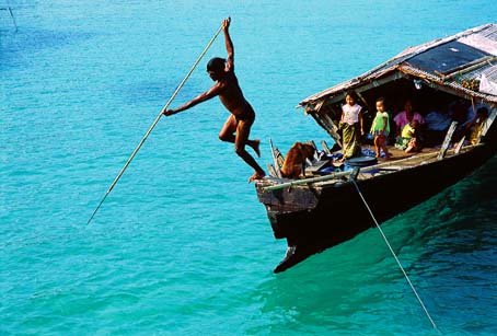 Spearfishing in the old days