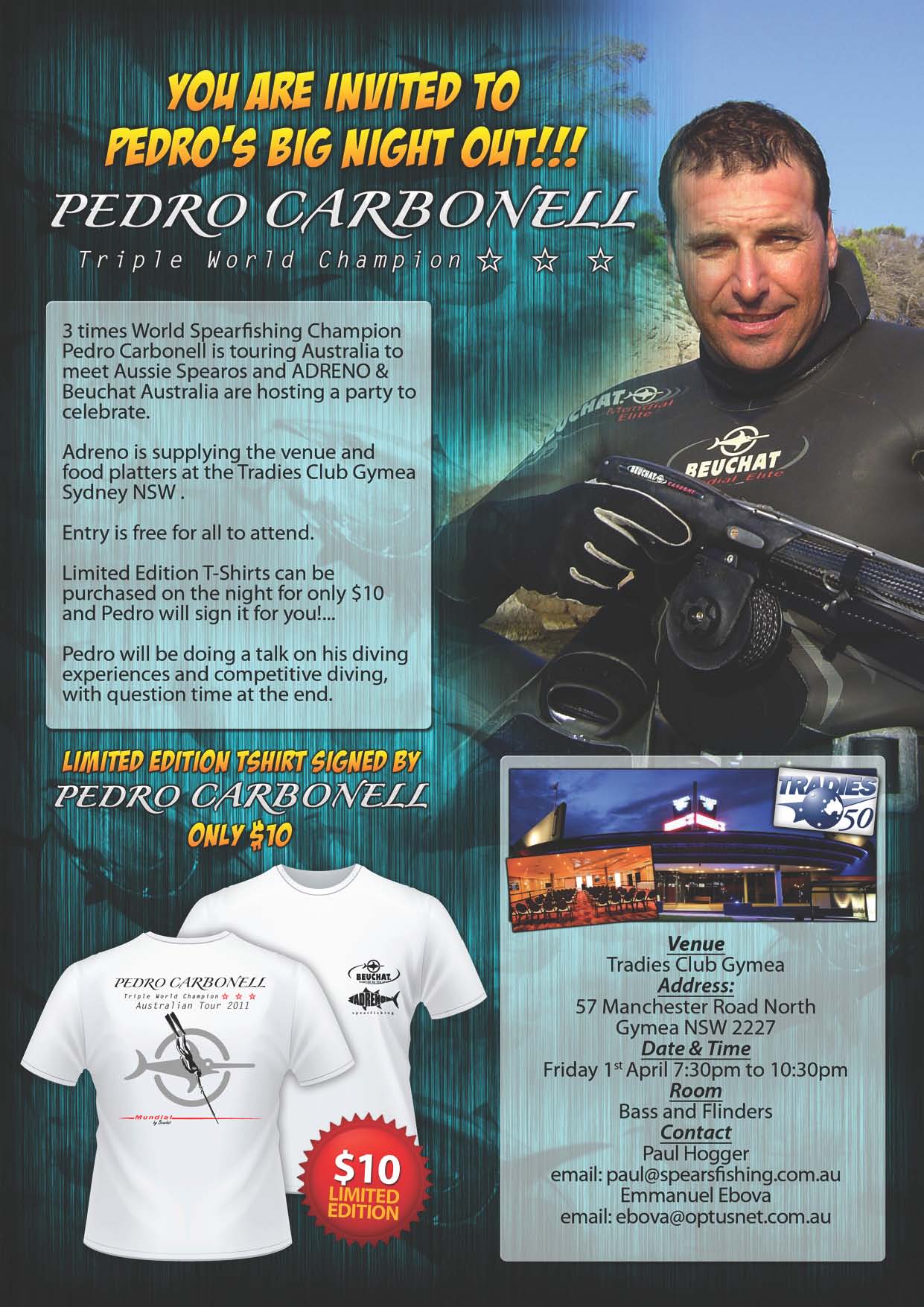 Pedro Carbonell now coming to Sydney as well!