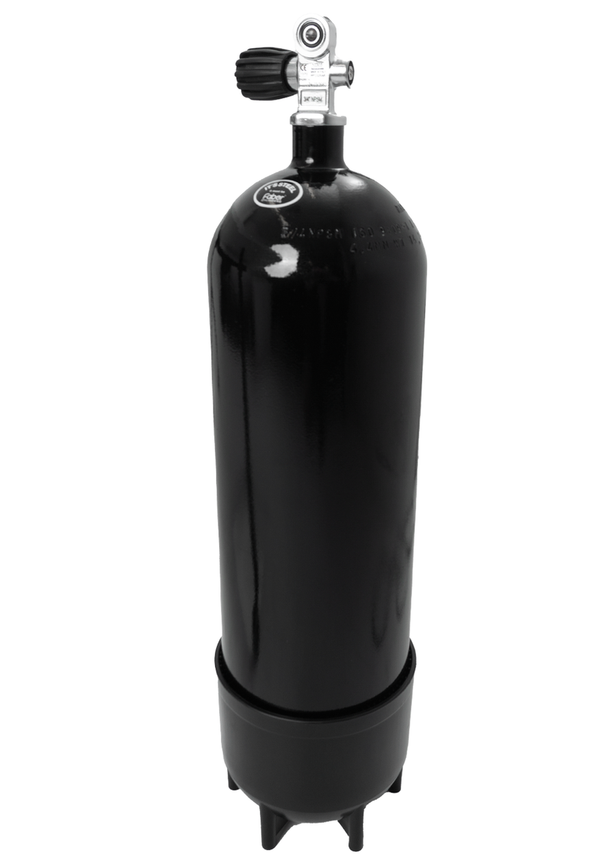 Faber Standard 12.2L 232Bar Scuba Diving Tank - Cylinder/Boot /Valve