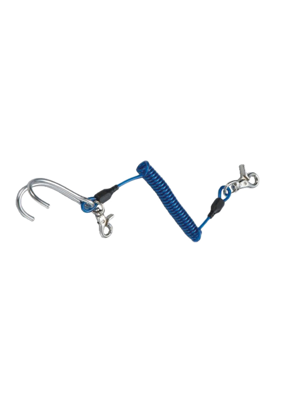 Problue Reef Hook Blue - Heavy Duty Wire Shock Line with Stainless Hook and Snap Clips.