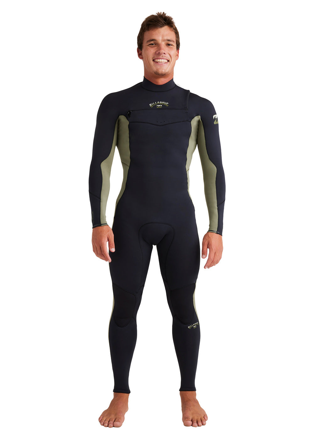 Billabong Mens Absolute CZ 3/2mm Steamer Wetsuit S / Military