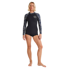 Billabong Womens Spring Fever 2mm BZ LS Spring Suit Wetsuit XS / Black/Navy