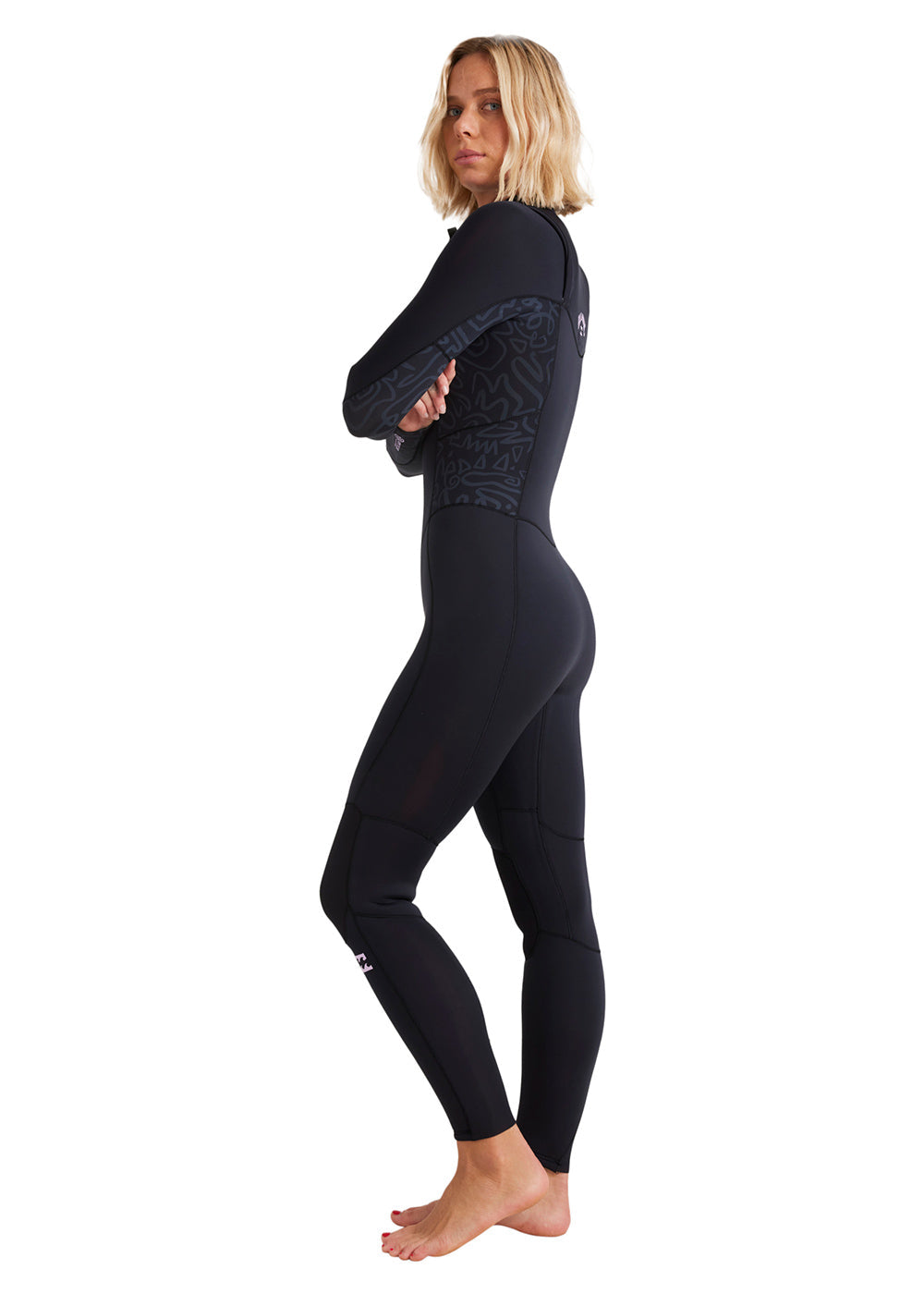 Billabong Womens Synergy 3/2mm CZ Steamer Wetsuit XS / Black