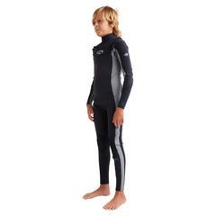 Billabong Boys Absolute 3/2mm C/Z Steamer Wetsuit 6 / Black/Grey