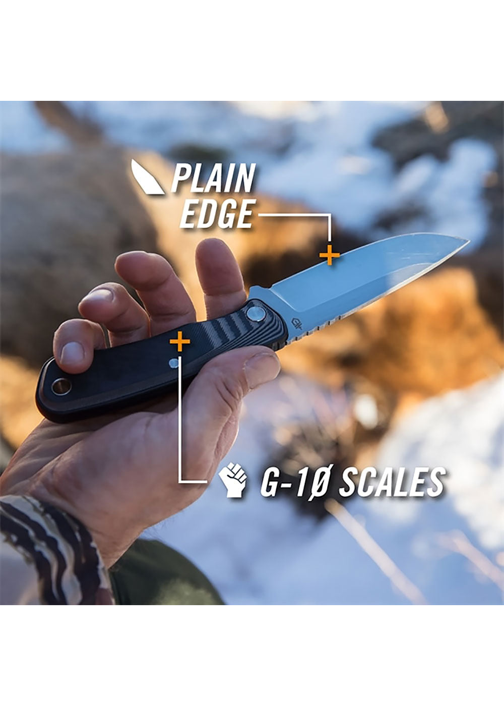 Gerber Downwind Fixed Drop Point Knife w/Sheath - Adreno - Ocean Outfitters