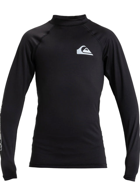 Quiksilver Boys UPF50 LS Lycra Rash Guard XS / Black