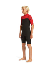 Quiksilver Boys Everyday Sessions 2mm BZ Spring Suit Wetsuit 8 / Black/Red