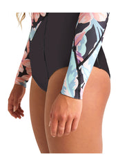 Billabong Womens Salty Dayz 2mm FZ FL LS Spring Suit XS / Black/Multi