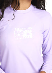 Billabong Girls LS Lycra Rash Guard 6 / Lilac