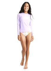 Billabong Girls LS Lycra Rash Guard 6 / Lilac