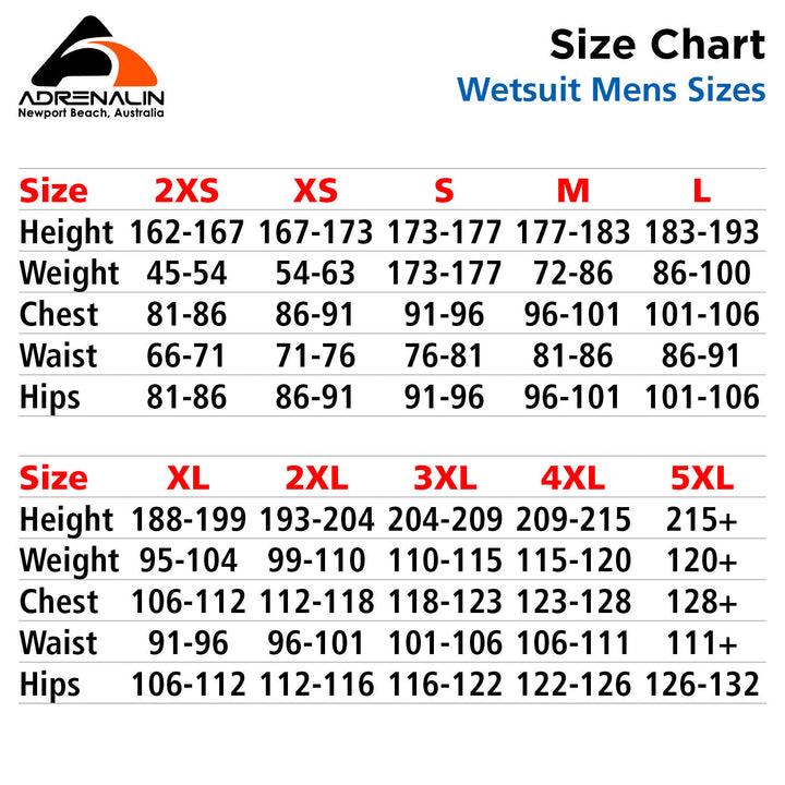 Adrenalin Mens Aquasport 2mm Spring Suit Wetsuit