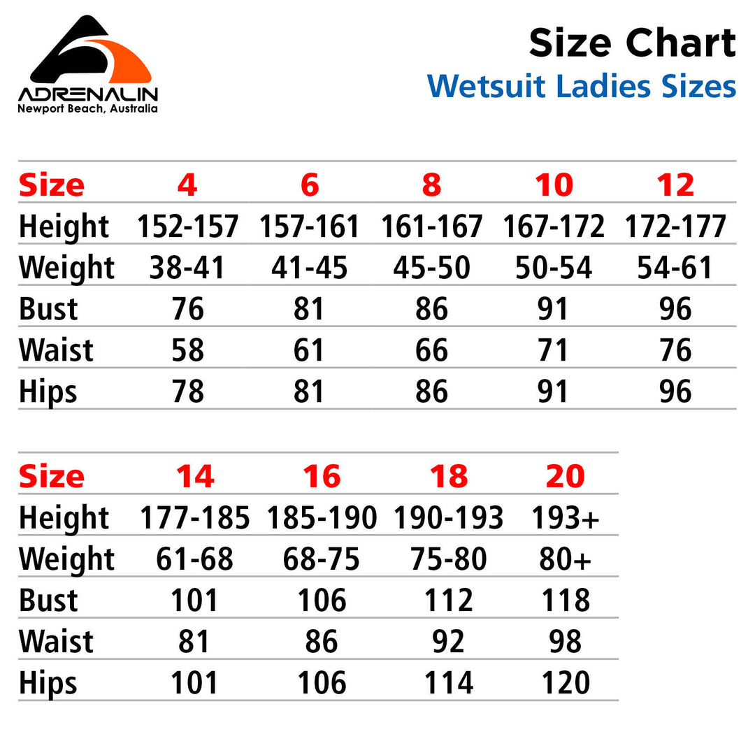 Adrenalin Womens Radical X 3/2mm Steamer Wetsuit