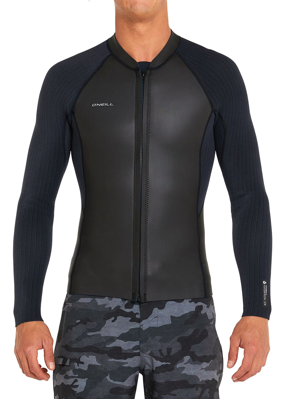 ONeill Mens Hyperfreak 2mm FZ LS Wetsuit Jacket S / Black