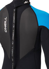 ONeill Boys Reactor 2 3/2mm Back Zip Steamer Wetsuit 6 / Black/Blue