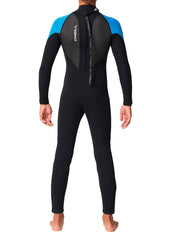 ONeill Boys Reactor 2 3/2mm Back Zip Steamer Wetsuit 6 / Black/Blue