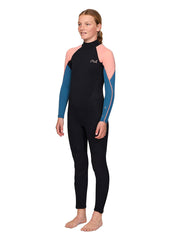 ONeill Girls Reactor 2 3/2mm BZ Steamer Wetsuit 6 / Black/Peach