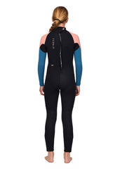 ONeill Girls Reactor 2 3/2mm BZ Steamer Wetsuit 6 / Black/Peach