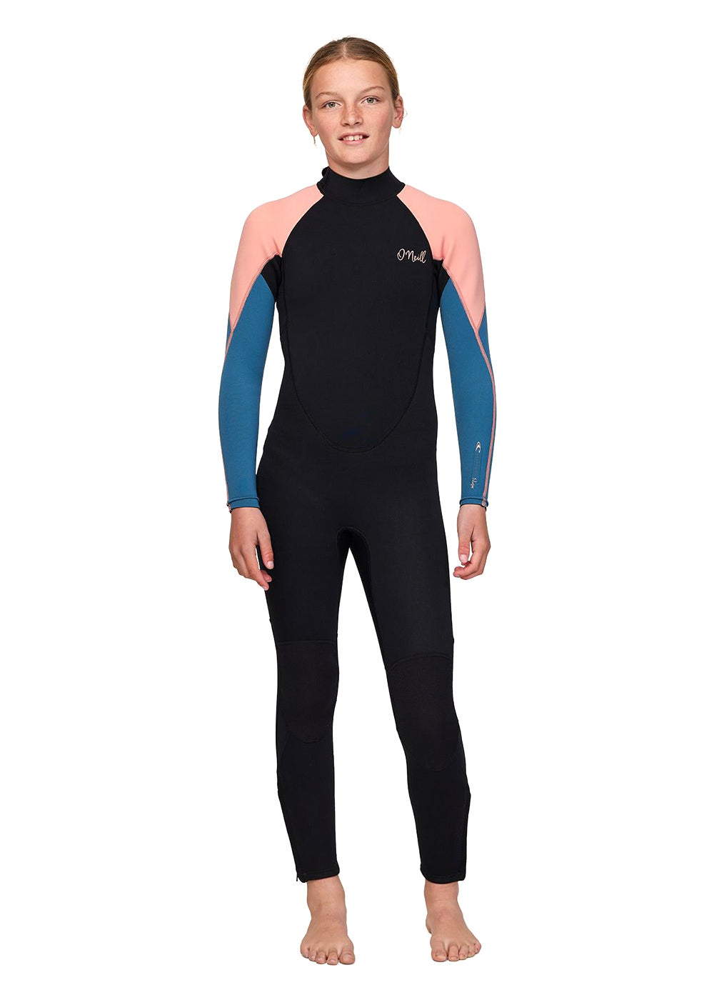 ONeill Girls Reactor 2 3/2mm BZ Steamer Wetsuit 6 / Black/Peach