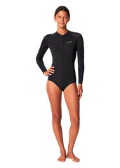 ONeill Womens Bahia 1mm FZ LS Spring Suit 6 / Black