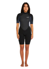 ONeill Womens Reactor SS 2mm BZ Spring Suit Wetsuit 4 / Black