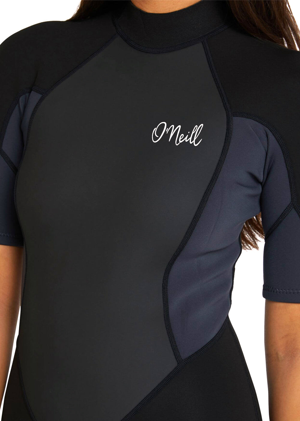ONeill Womens Reactor SS 2mm BZ Spring Suit Wetsuit 4 / Black