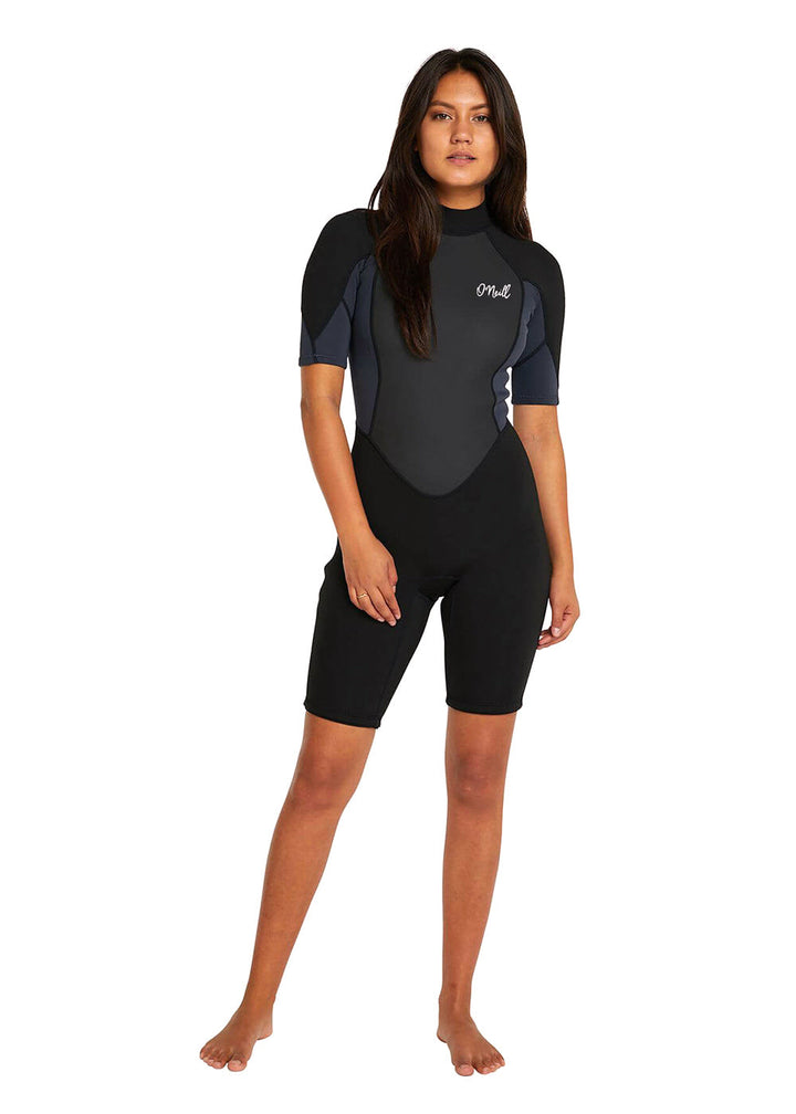 ONeill Womens Reactor SS 2mm BZ Spring Suit Wetsuit 4 / Black