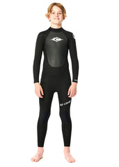 Rip Curl Kids Omega 3/2mm GBS BZ Steamer Wetsuit 6 / Black