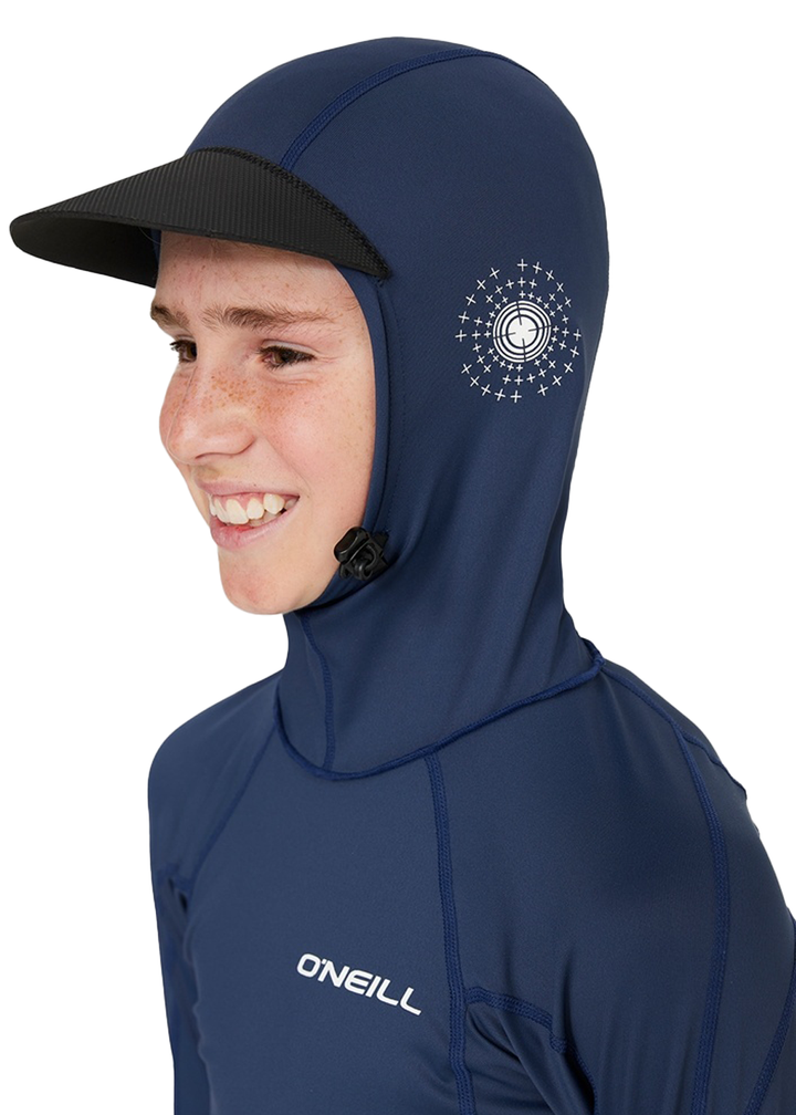 ONeill Boys Trvlr UV LS Lycra Hooded Rashie