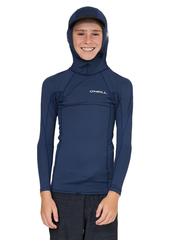ONeill Boys Trvlr UV LS Lycra Hooded Rashie
