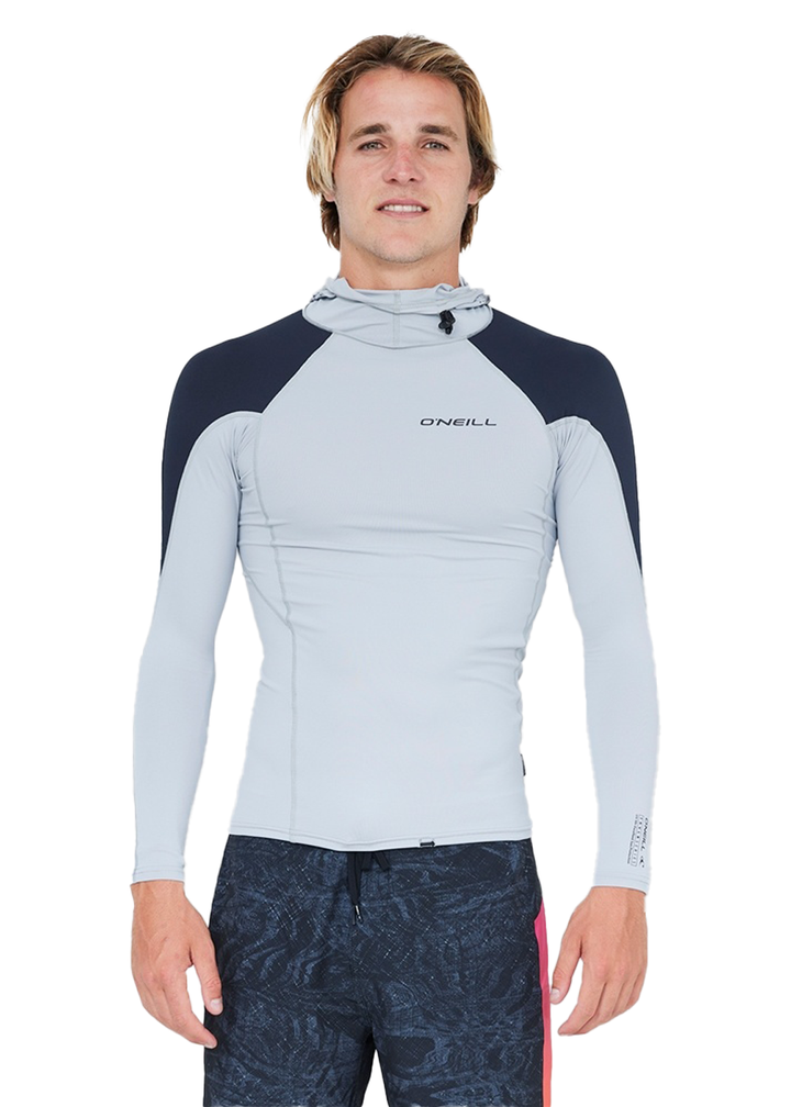 ONeill Mens Trvlr UV LS Lycra Hooded Rashie