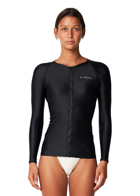 ONeill Womens Bahia Lycra FZ LS Rashie