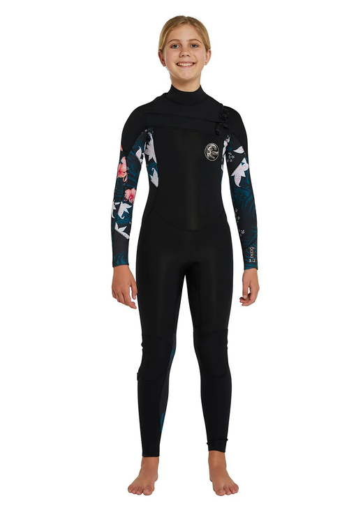 ONeill Girls Bahia 3/2mm Chest Zip Steamer Wetsuit
