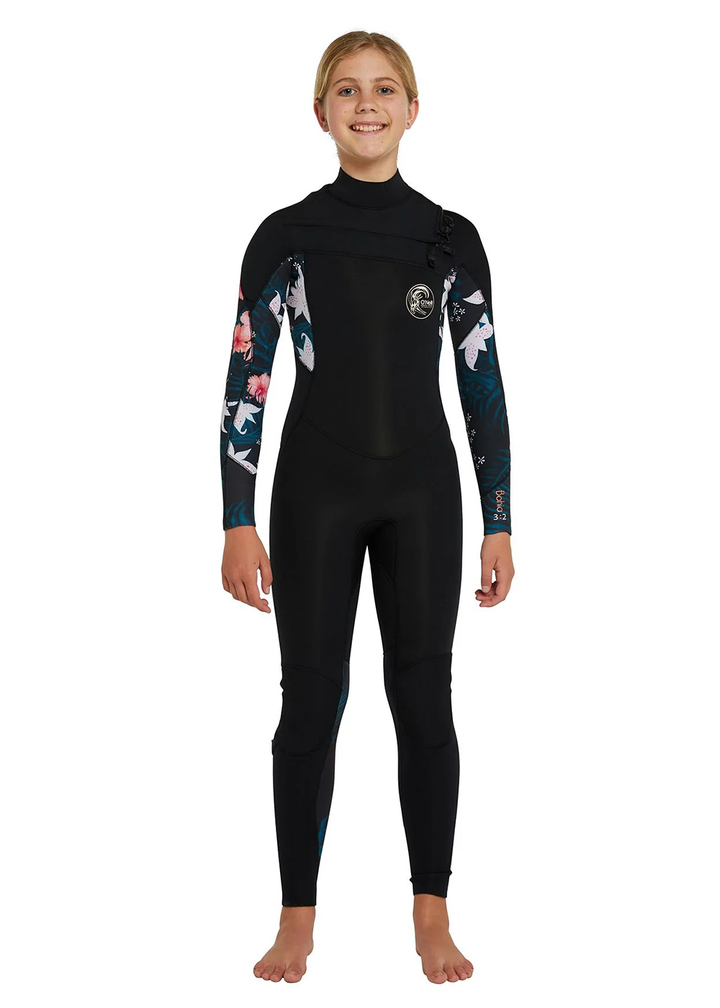 ONeill Girls Bahia 3/2mm Chest Zip Steamer Wetsuit
