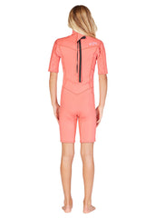 Billabong Girls Synergy 2mm FL Back Zip Short Sleeve Spring Suit