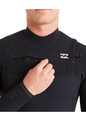 Billabong Mens 3/2mm Furnace Comp Chest Zip Steamer Wetsuit