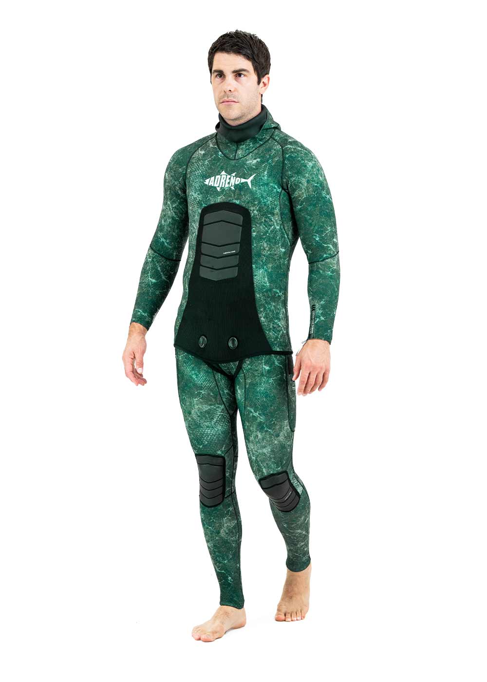 thumbnail image 2 of WYYHAA XL,1.5MM Neoprene Spearfishing Wetsuit With Hooded, 2 Pieces 2 of 14