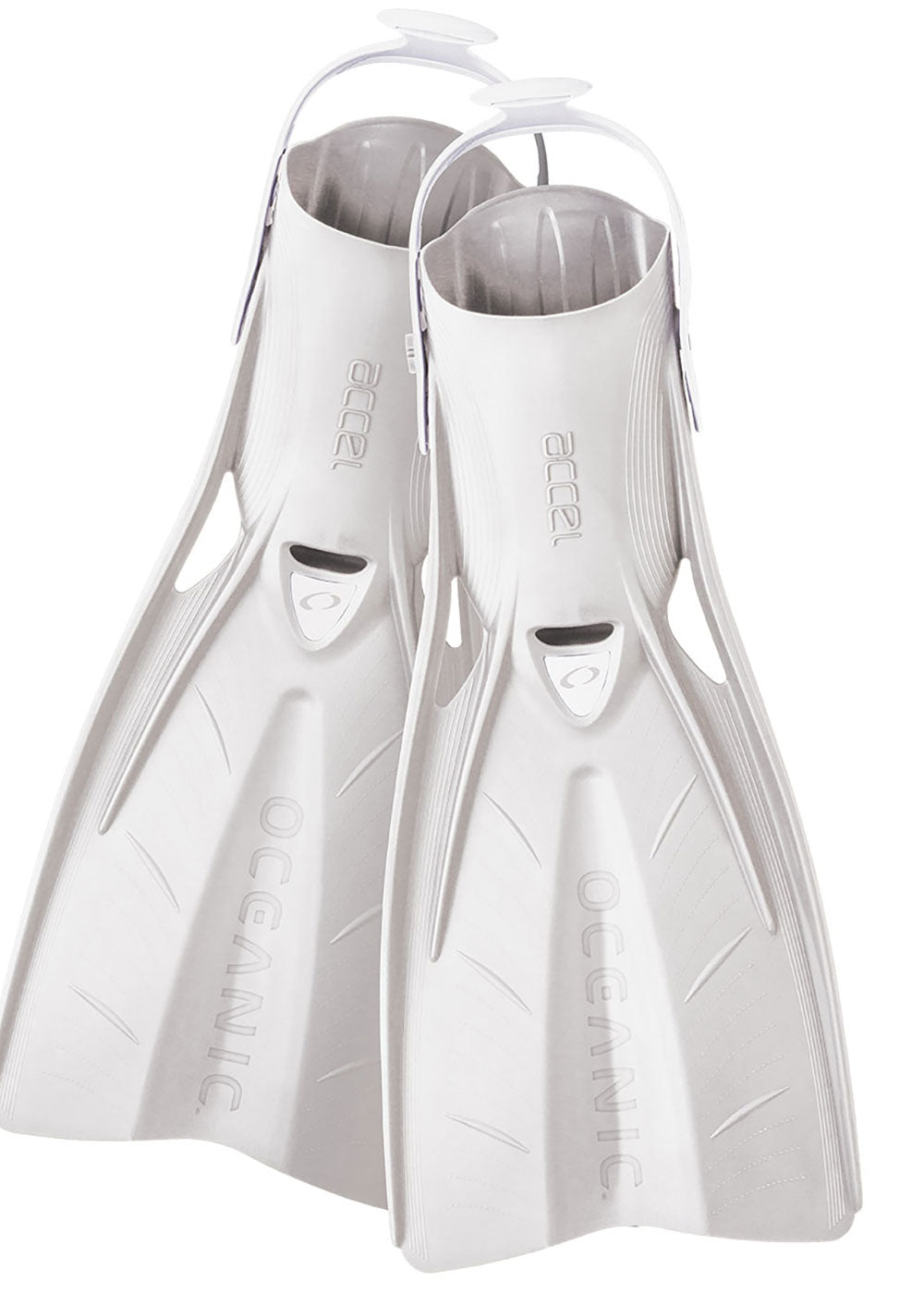 Oceanic Accel Open Heel Fin - White