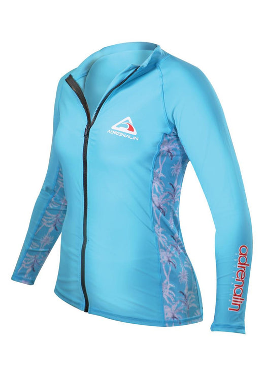 Adrenalin Womens Zip Up LS Rash Guard