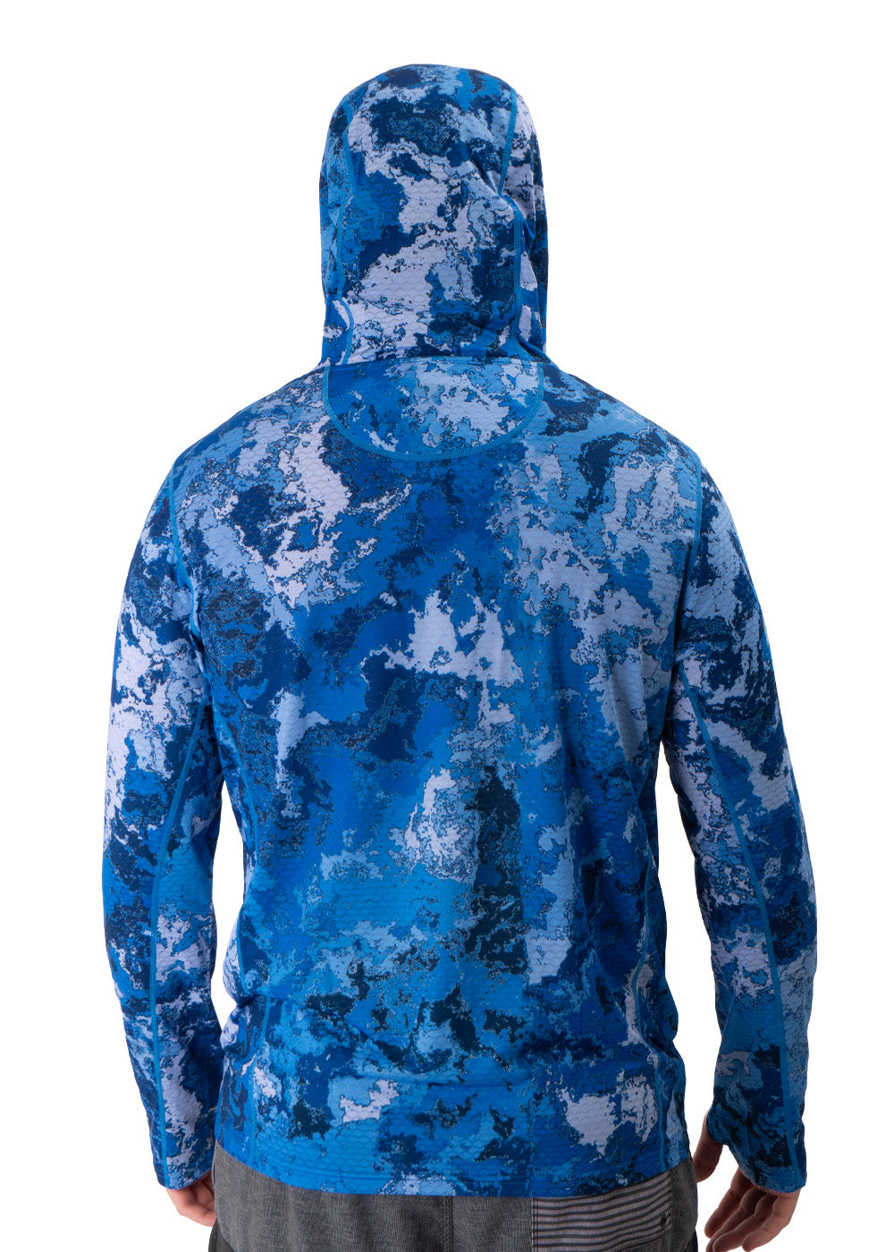 Adreno Hooded Boat Shirt - Blue Camo
