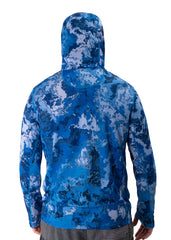 Adreno Hooded Boat Shirt - Blue Camo