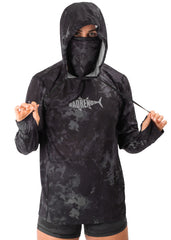 Adreno Hooded Boat Shirt - Dark Grey Camo