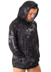 Adreno Hooded Boat Shirt - Dark Grey Camo