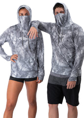 Adreno Hooded Boat Shirt - Light Grey Camo