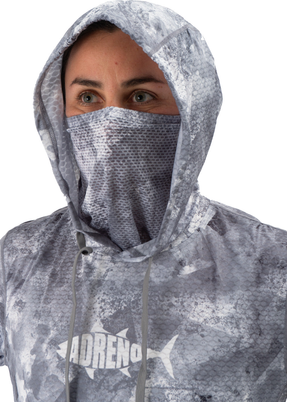 Adreno Hooded Boat Shirt - Light Grey Camo